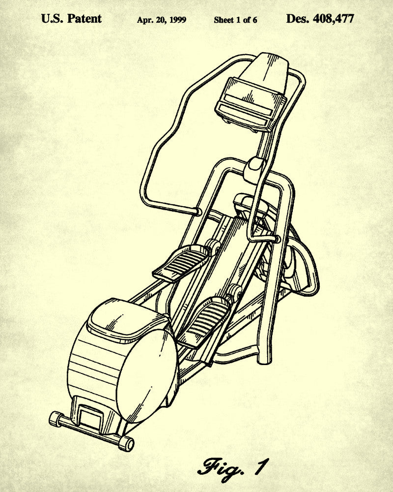 Exercise Equipment Patent Poster Gym Art Print - OnTrendAndFab