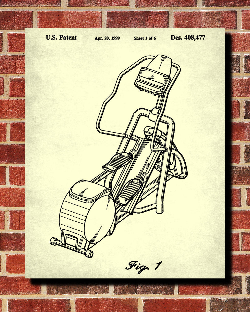 Exercise Equipment Patent Poster Gym Art Print - OnTrendAndFab