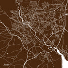 Exeter City Street Map Print Custom Wall Map