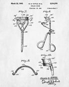 Eyelash Curler Patent Print Salon Blueprint Makeup Beauty Poster