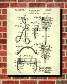 Eyelash Curler Patent Print Salon Blueprint Makeup Beauty Poster
