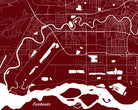 Fairbanks City Street Map Print Custom Wall Map