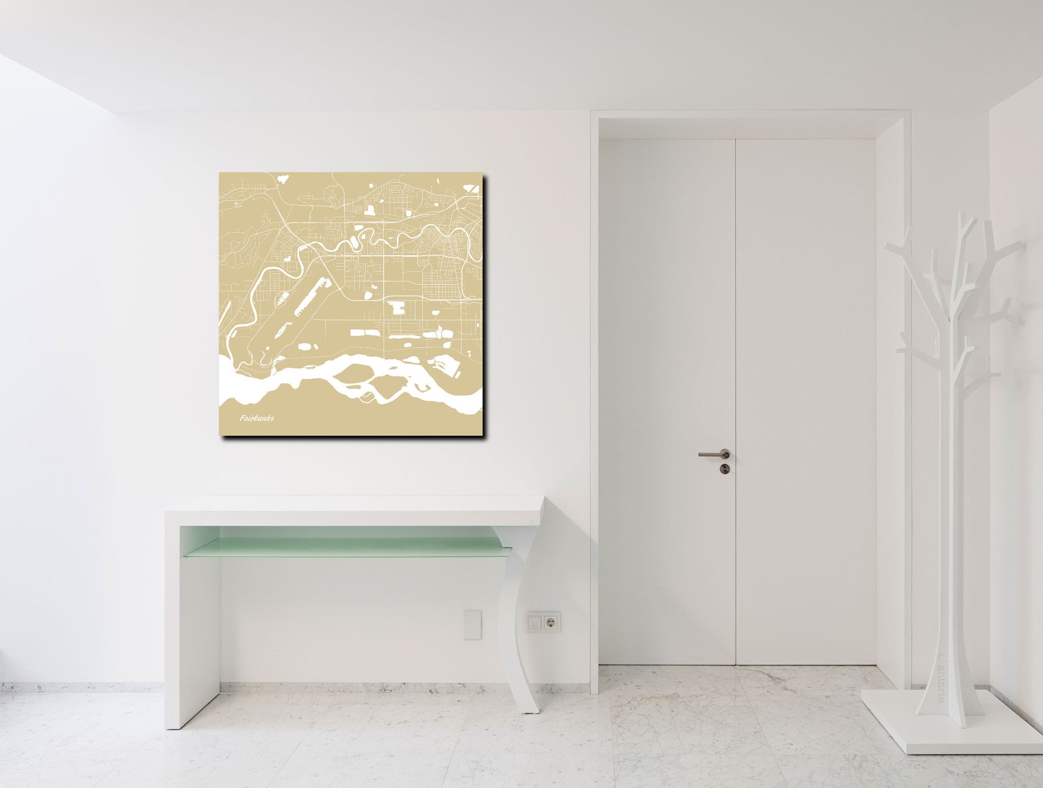 Fairbanks, Alaska City Street Map Print Custom Wall Map