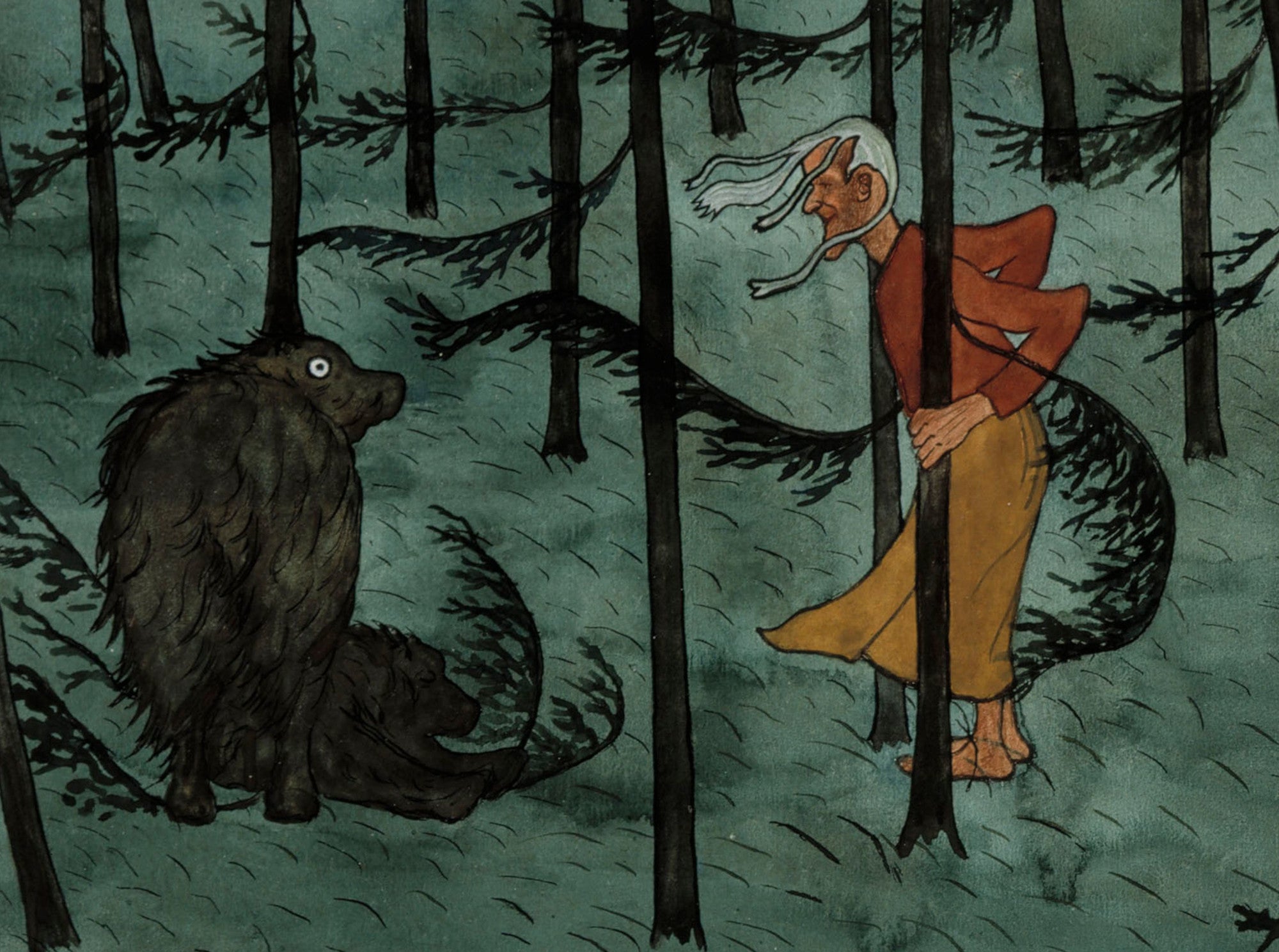 Hugo Simberg Fine Art Print, Fear in the Woods
