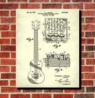 Fender Guitar Blueprint Musical Instrument Patent Print Poster