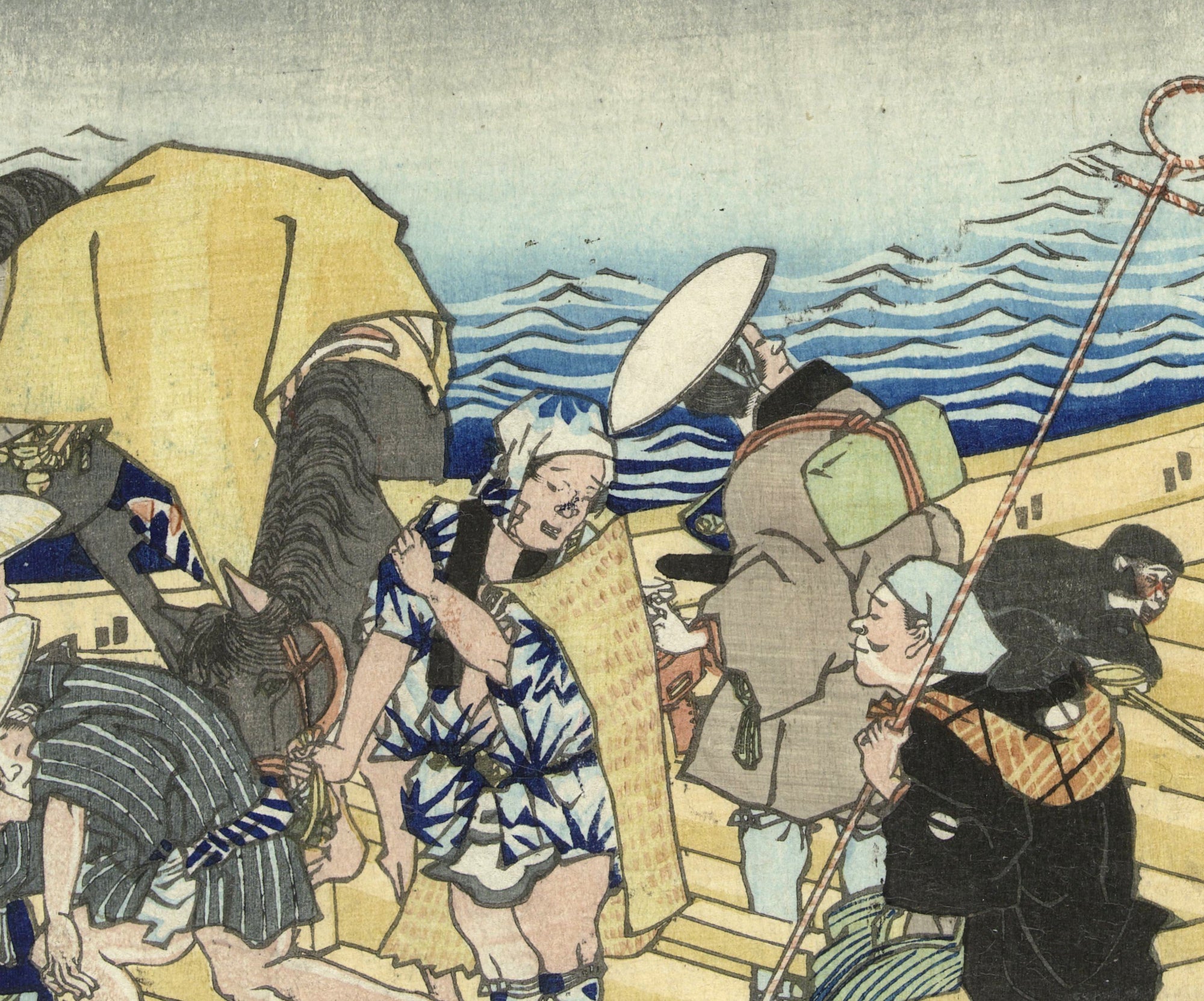 Toyohara Kunichika, Japanese Art Print : Ferry
