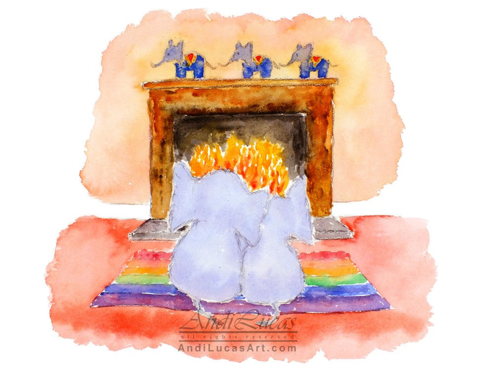 Elephant Illustration Children's Nursery Wall Art Print - OnTrendAndFab