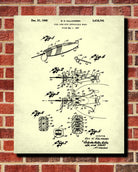 Fishing Lure Patent Print Angling Poster Sports Blueprint