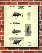 Fishing Lure Blueprint Angling Poster Sports Patent Print