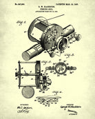 Fishing Reel Blueprint Angling Poster Patent Print