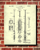 Fishing Rod Blueprint Angling Poster Sports Patent Print