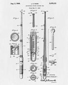 Fishing Rod Blueprint Angling Poster Sports Patent Print