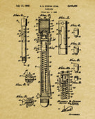 Flare Gun Patent Print Nautical Poster Sailing Decor