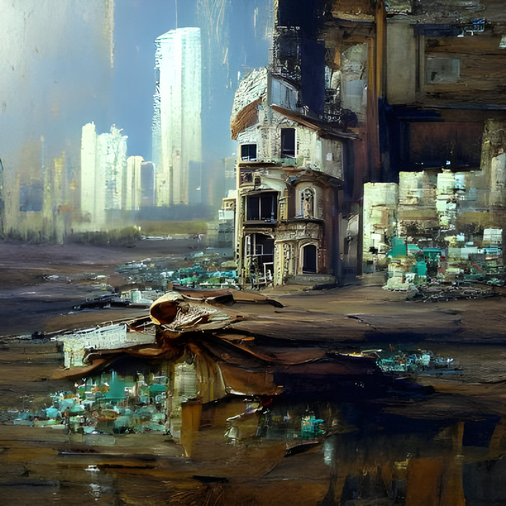 Folded City, Abstract Fine Art Print