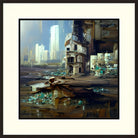 Folded City, Framed Urban Abstract Fine Art Print