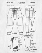 Football pants Patent Print Sport Blueprint