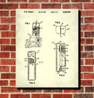 Football Patent Print Tackling Dummy Blueprint Sports Poster