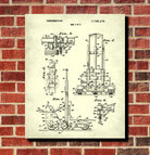 Forklift Patent Print Warehouse Lifting Equipment Office Poster