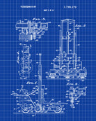 Forklift Patent Print Warehouse Lifting Equipment Office Poster