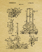 Forklift Patent Print Warehouse Lifting Equipment Office Poster