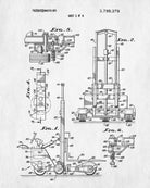 Forklift Patent Print Warehouse Lifting Equipment Office Poster