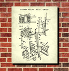 Forklift Patent Print Warehouse Equipment Office Poster