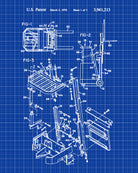 Forklift Patent Print Warehouse Equipment Office Poster