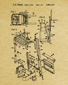Forklift Patent Print Warehouse Equipment Office Poster