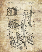 Forklift Patent Print Warehouse Equipment Office Poster