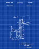 Forklift Patent Print Handling Equipment Office Poster