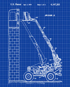 Forklift Patent Print Handling Equipment Office Poster