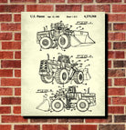 Front Loader Blueprint Mining Equipment Poster Klondike Gold Rush