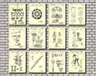 Garage Workshop Patent Prints Set 12 Posters Mechanic Gift