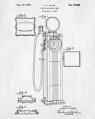 Gas Pump Patent Print Automotive Blueprint Car Poster