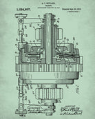 Engineering Patent Print Gears Wall Art Poster - OnTrendAndFab