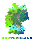 Germany Map Print Outline Wall Map of Germany