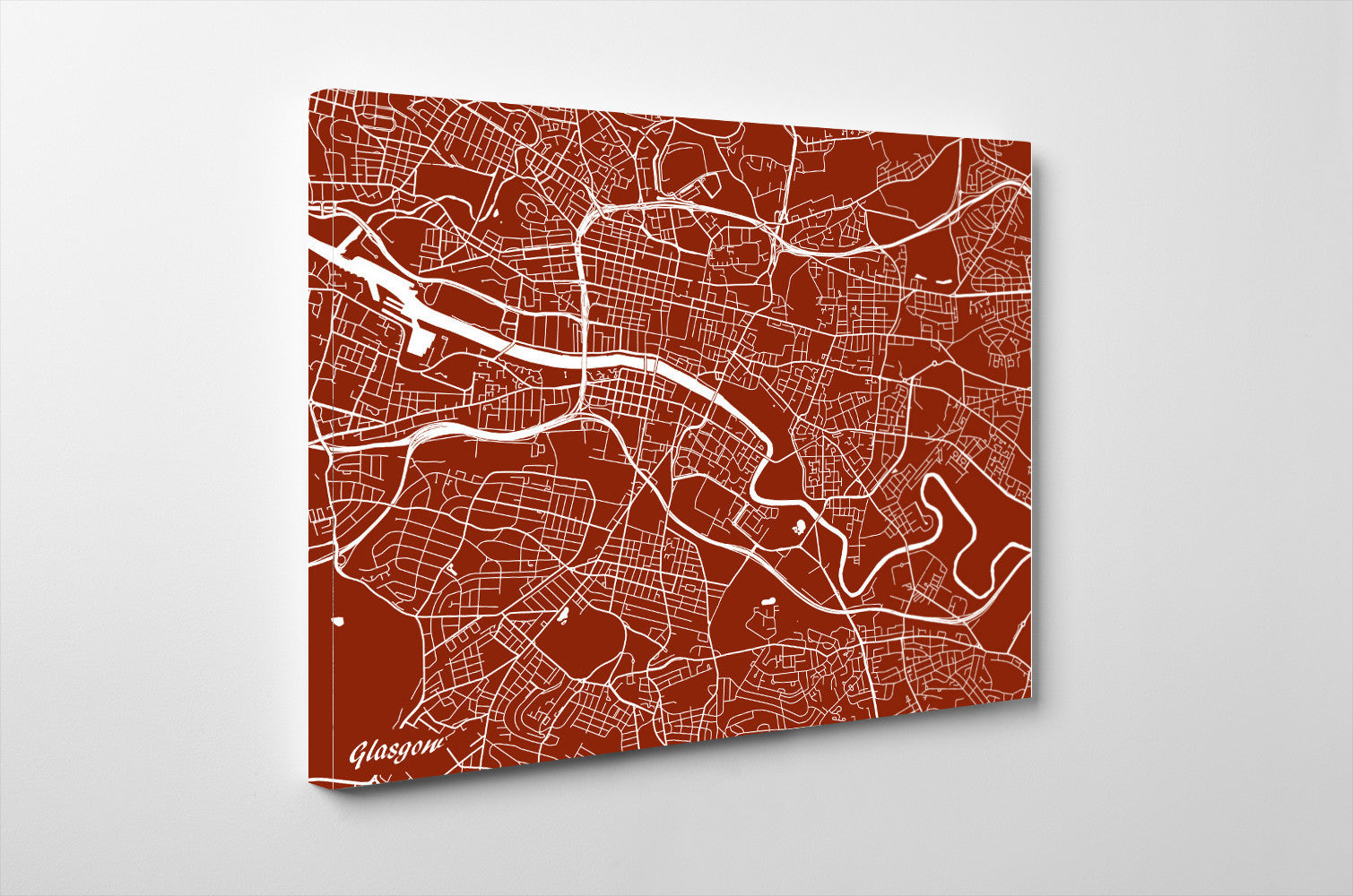 Glasgow City Street Map Print Modern Art Poster Home Decor - OnTrendAndFab