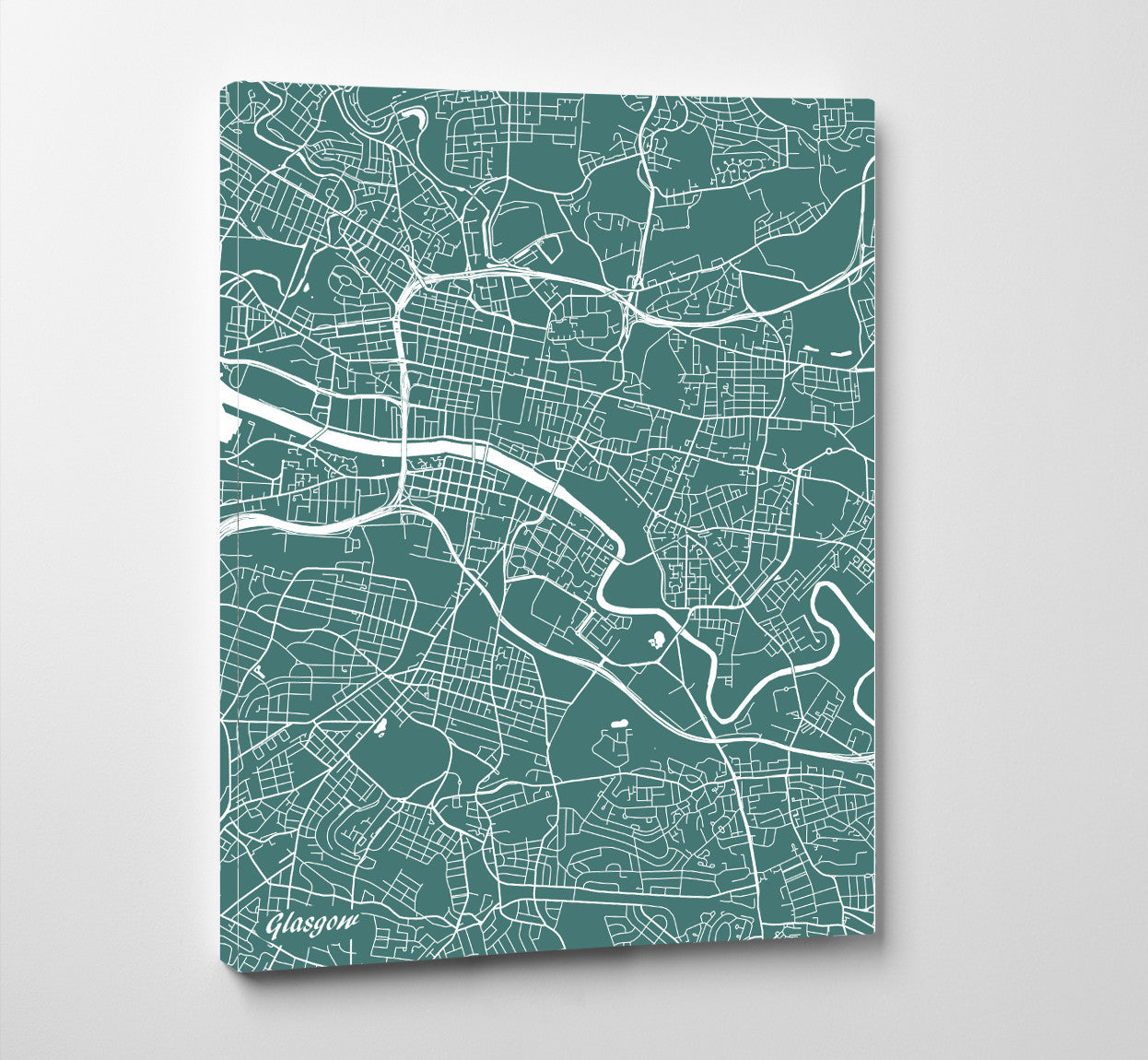 Glasgow City Street Map Print Modern Art Poster Home Decor - OnTrendAndFab