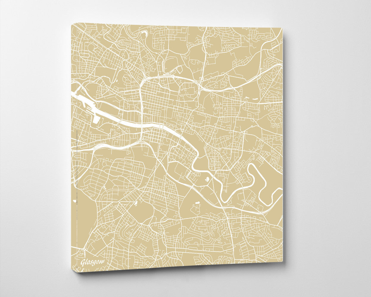 Glasgow City Street Map Print Modern Art Poster Home Decor - OnTrendAndFab