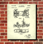 Gokarting Patent Print Racing Blueprint Track Car Poster