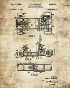 Gokarting Patent Print Racing Blueprint Track Car Poster