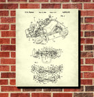 Gokart Patent Print Racing Blueprint Track Car Poster