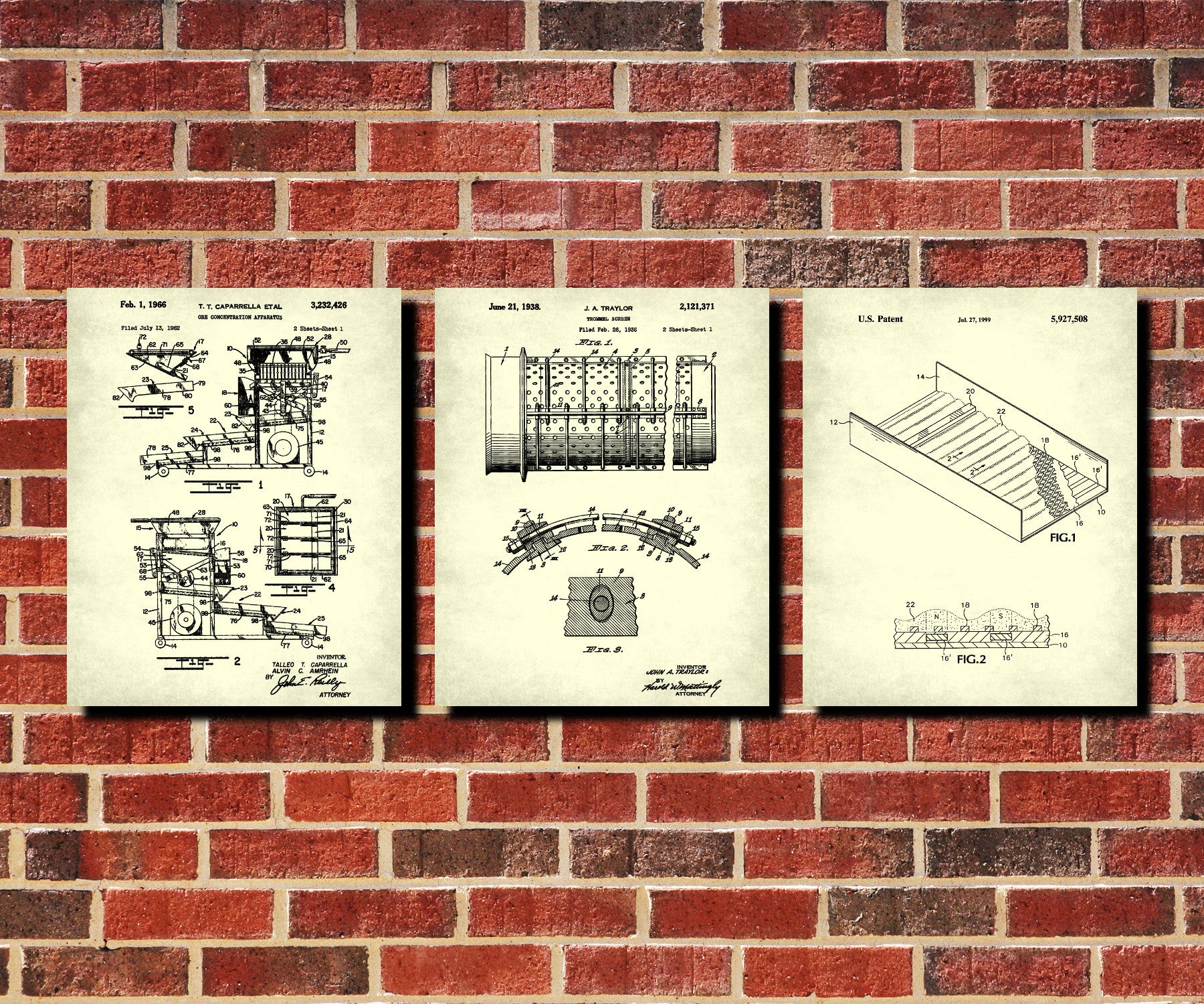 Klondike Gold Rush Posters Mining Patent Prints Set 3