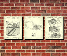 Gold Mining Patent Prints Set 3 Klondike Gold Rush Posters