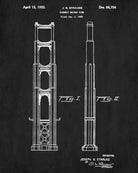 Golden Gate Bridge Patent Print Suspension Bridge Blueprint