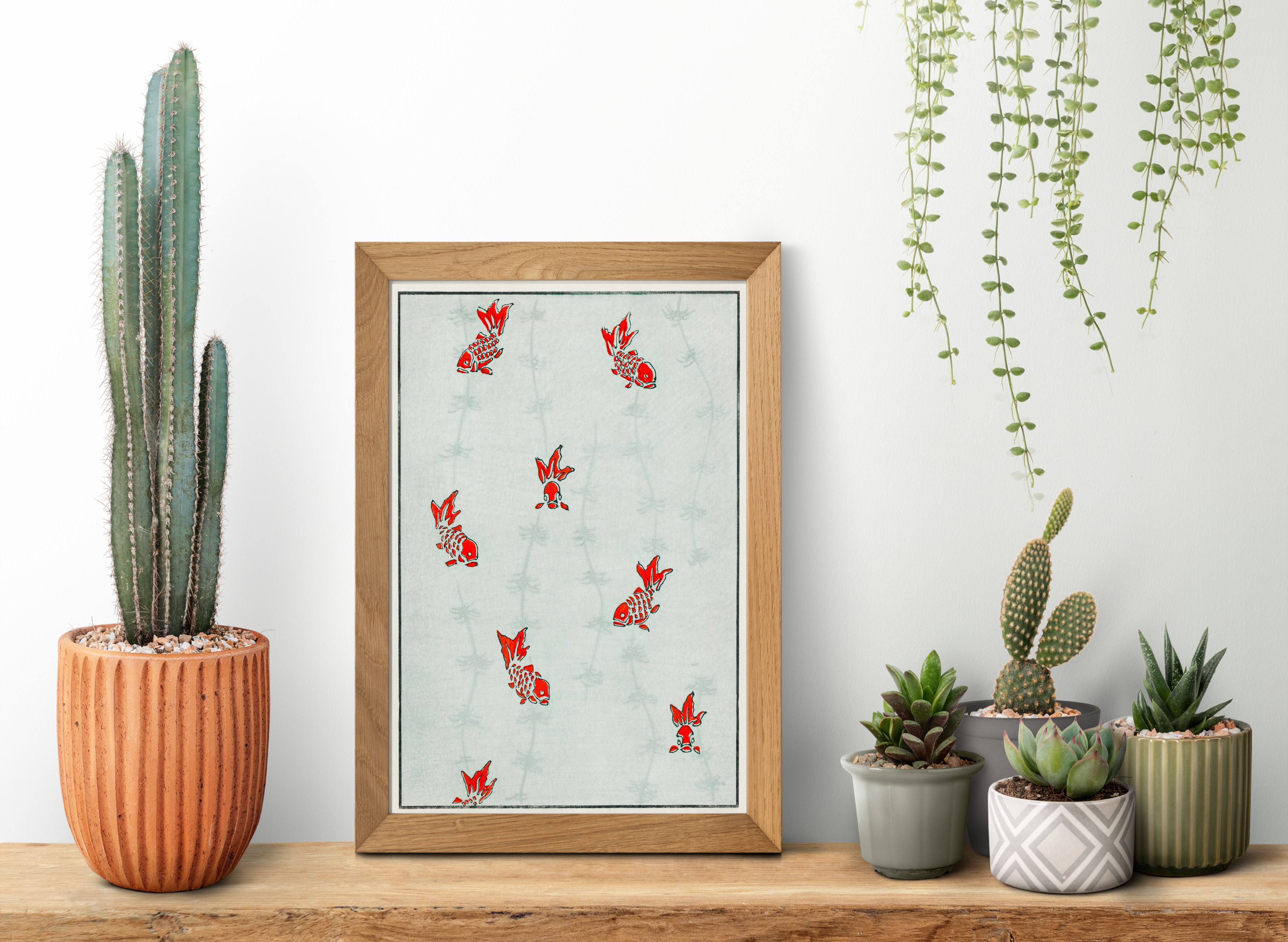 Gold Fish, Japanese Illustration Print, Watanabe Shōtei