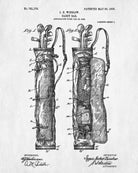 Golf Bag Patent Print Golfing Blueprint Golfer Poster - OnTrendAndFab