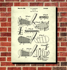 Copy of Golf Club Patent Print Golfing Blueprint Golfer Poster Wall Art