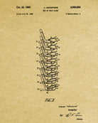 Golf Club Patent Print Golfer Wall Art Golfing Poster