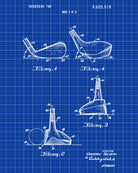 Golf Club Patent Print Golfer Wall Art Golfing Poster